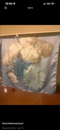 Floral Pattern Head or Neck Scarf
