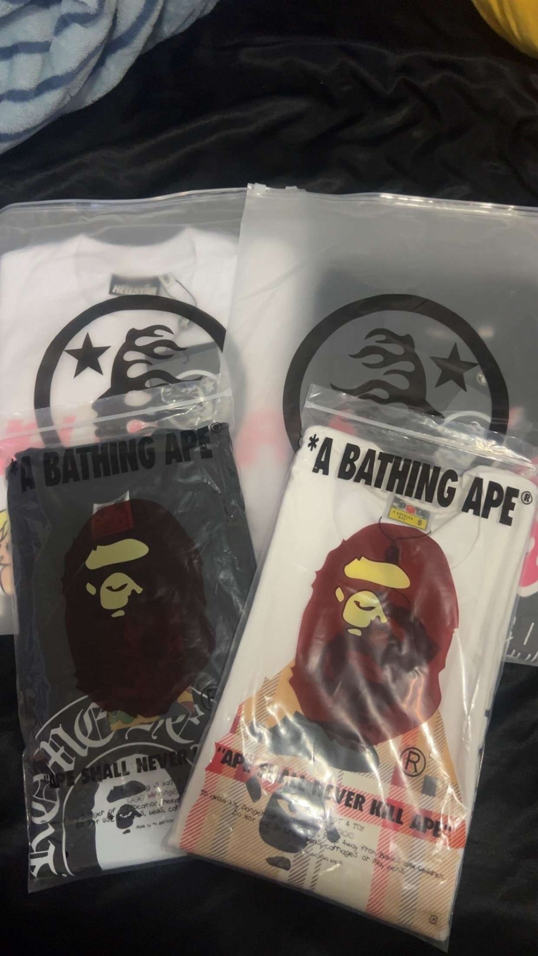 Bape and Hellstar Tees