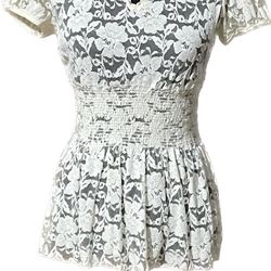 Misope Lace Dress Shirt, Size L