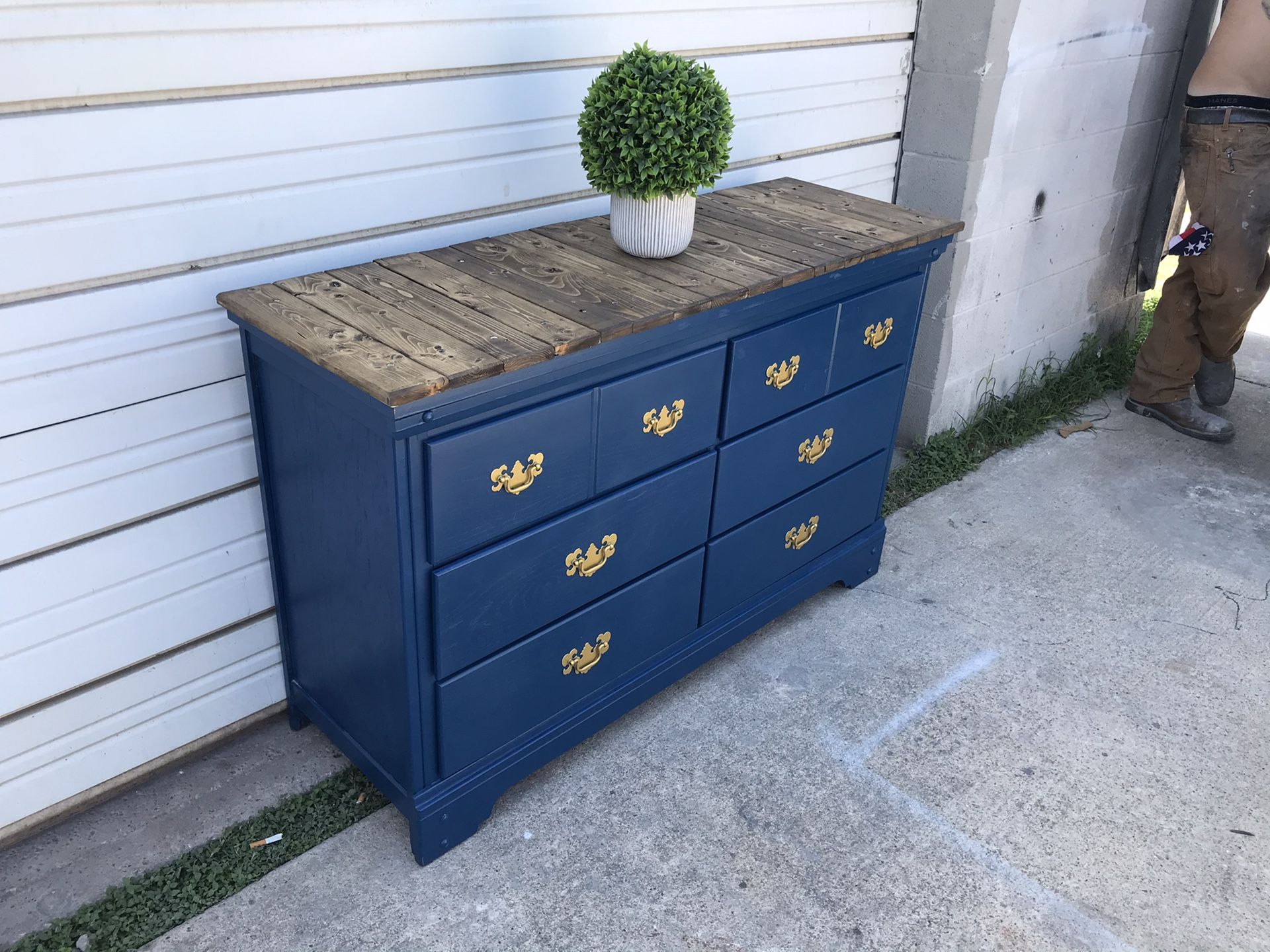 DELIVERY AVAILABLE Blue farmhouse dresser