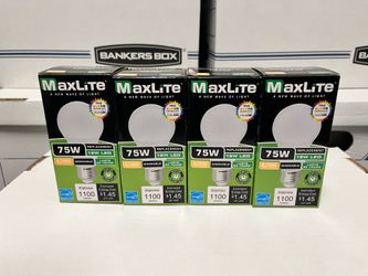 MaxLite - (4) - Dimmable - 75-Watt - Light Bulbs - (New)