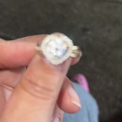 Size Nine 24k Gold Ring Heart Shaped 