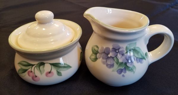 Pfaltzgraff Garden Party Sugar And Creamer Set For Sale In Bethel