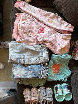 Lot of little girls clothes and shoes