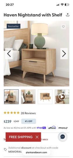 Plank & Beam Night Stands (quantity 2)