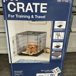 Large Black Collapsable Pet Crate 