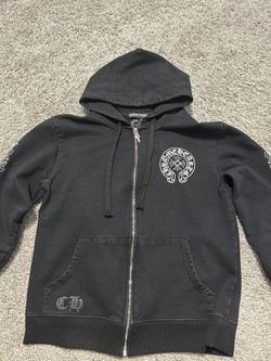 black chrome hearts zip hoode