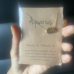 Aquarius Horoscope Necklace 