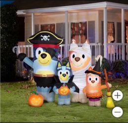 Bluey family Halloween inflatable