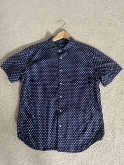 TAYLRD BLUE FLAMINGO SHORT SLEEVE BUTTON DOWN