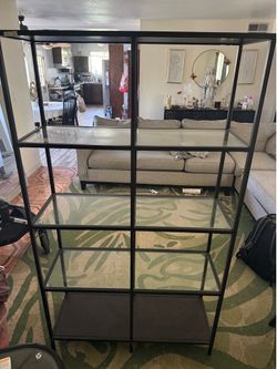 Glass display shelf
