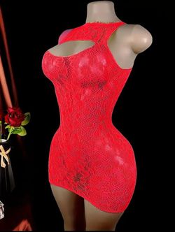 Red lingerie dress