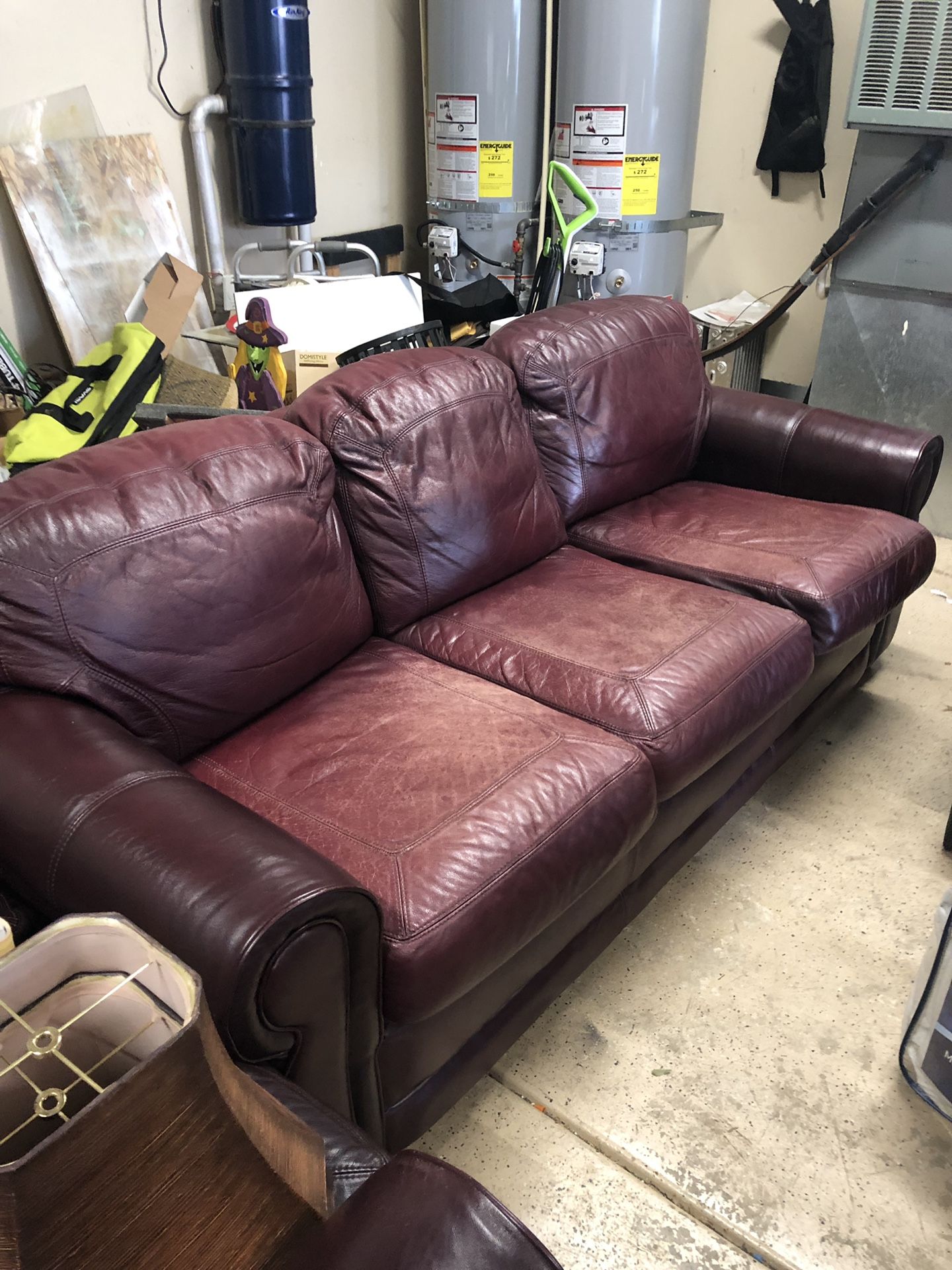 ***LayZBoy Red Leather High Quality Sofa & Loveseat*** for Sale in