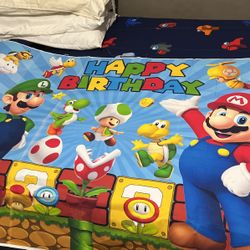 Super Mario Birthday Banner 58w-39lenght