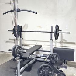 Body-Solid PowerCenter Package with 300 lbs. Weight Set, With Attachments And Floor Mat