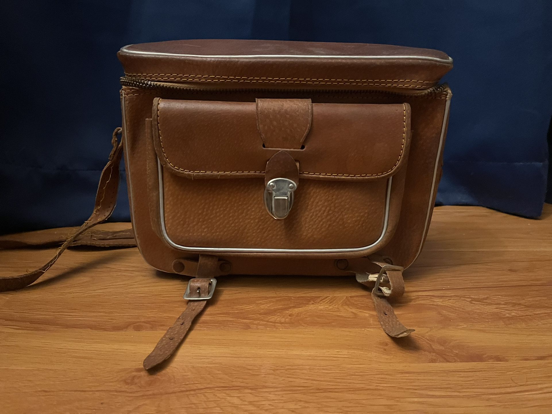 Vintage Camera case Shoulder Pack Brown Japan Made