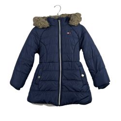 Tommy Hilfiger Girls' Long Length Puffer Jacket SZ S 7/8