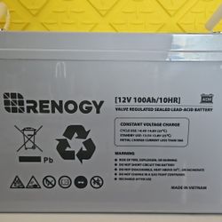 Renogy 12V 100ah/10hr Battery