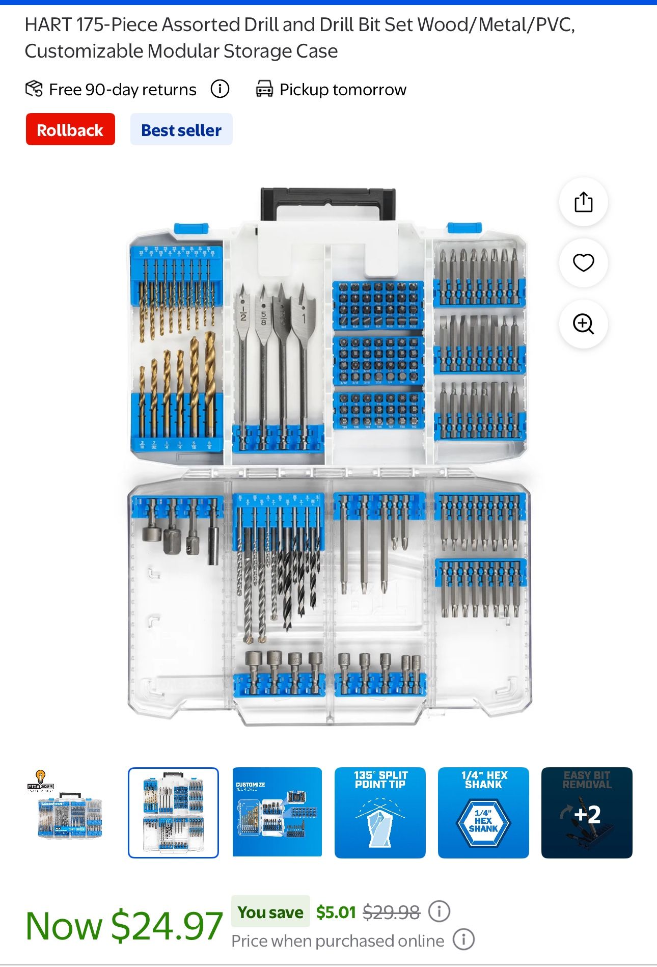 Hart 175 Piece Drill Set