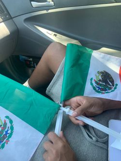 Mexico jerseys and flags