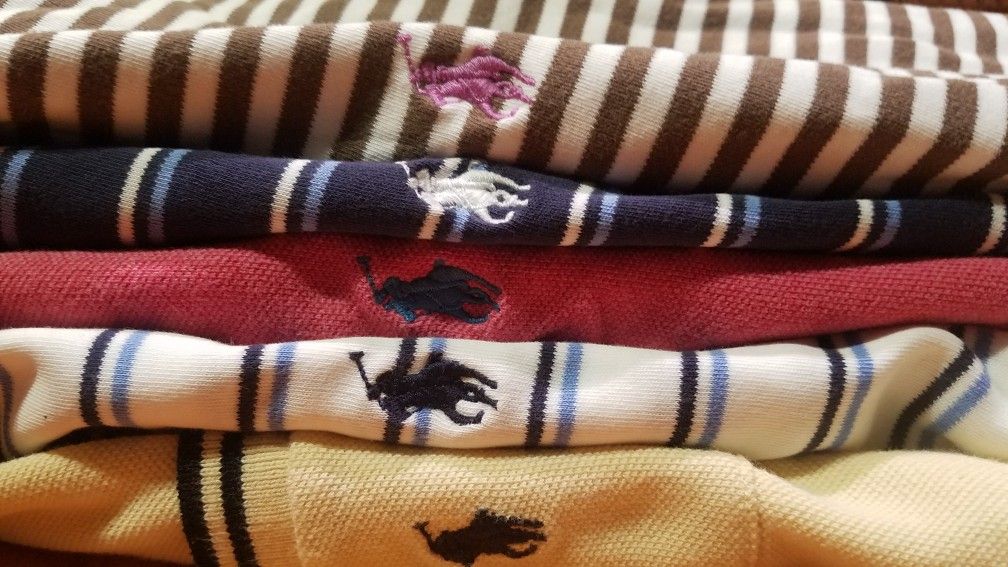 5× Xl Ralph Lauren Polo Shirts Lot