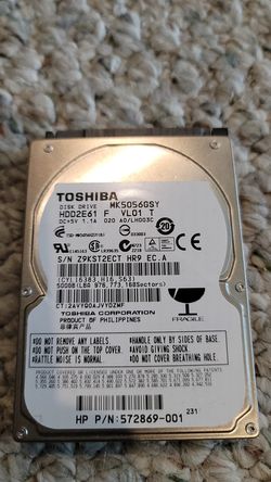 500gb sata laptop 2.5" hard drive
