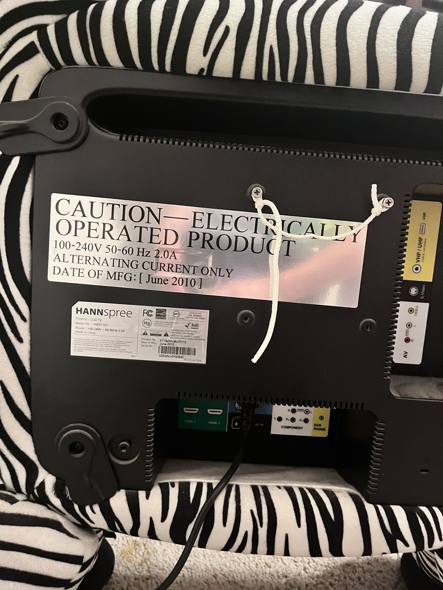 20 Inch Zebra Hannspree Television for Sale in Phoenix, AZ - OfferUp
