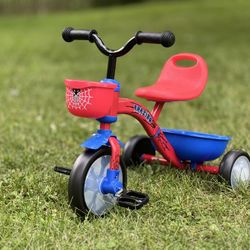 Toddler Tricycle with Basket and Light-Up Wheels