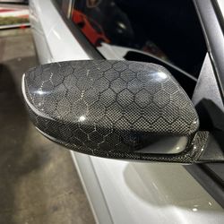 Honey Comb Carbon Fiber Dodge Charger Srt Mirror Caps