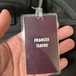 Nike Black Wheeler Tennis Bag with Tennis Court tag belonging to Frances Tiafoe