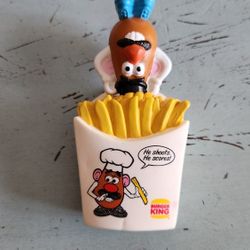 1998 Burger King Kids Club Mr. Potato Head Toy french Fries Vintage Hasbro
