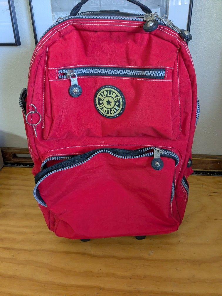 Vintage Kipling Rolling Backpack