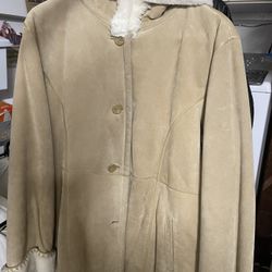 Suede Wilson Leather Jacket In Nude