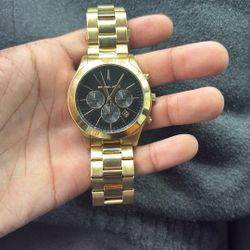 Men's Slim Runway Quartz Chronograph Gold-Tone Stainless Steel Watch 44mm