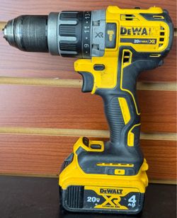 DEWALT DCD796 20V MAX XR Brushless 1/2” Cordless Hammer Drill W/ 20V XR 4AH Battery