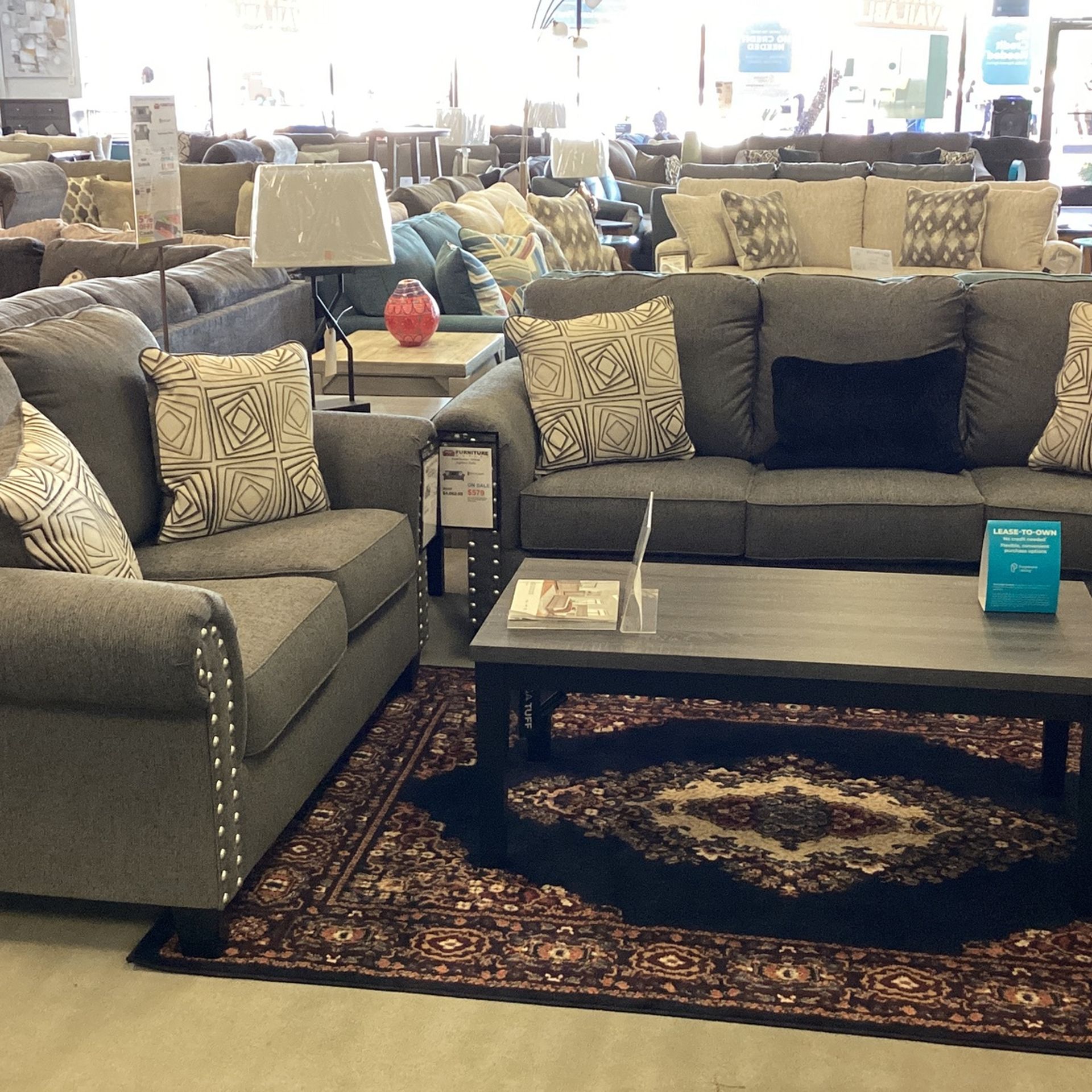 Agleno Sofa and Loveseat Set
