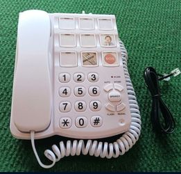 LANDLINE Phone For Senoirs or Disabled Big Buttons Easy to USE!