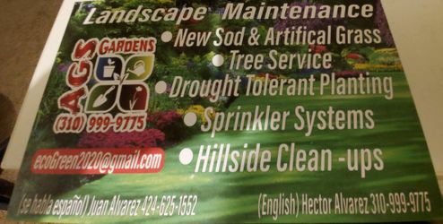 Landscape garden sprinklers clean ups