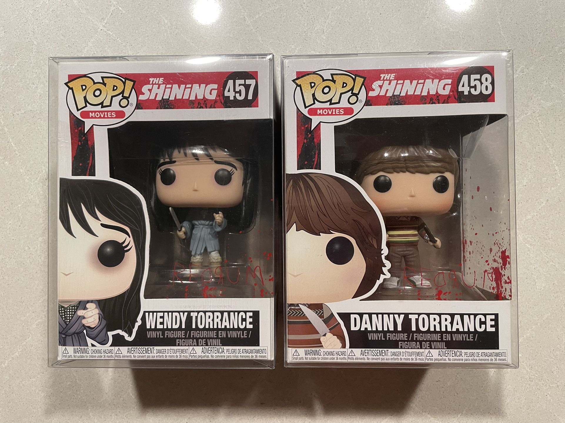 Wendy & Danny Torrance Funko Pop Set *VAULTED* The Shining 457 458 with Protector Horror Movies Stephen King Stanley Kubrick Jack Nicholson