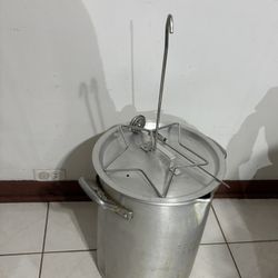 50qt Propane Fryer Kit Turkey Fryer Fish Fryer Outdoor Fryer Stainless Steel Propane Boil Pot Portable Deep Frying/Boiling