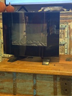 Electric Fireplace Heater with Glass Front