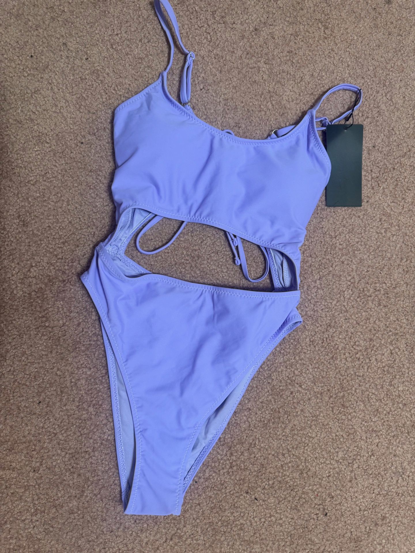 New Small Purple Boho Festival Rave Bikini Swimsuit Bathing Suit 