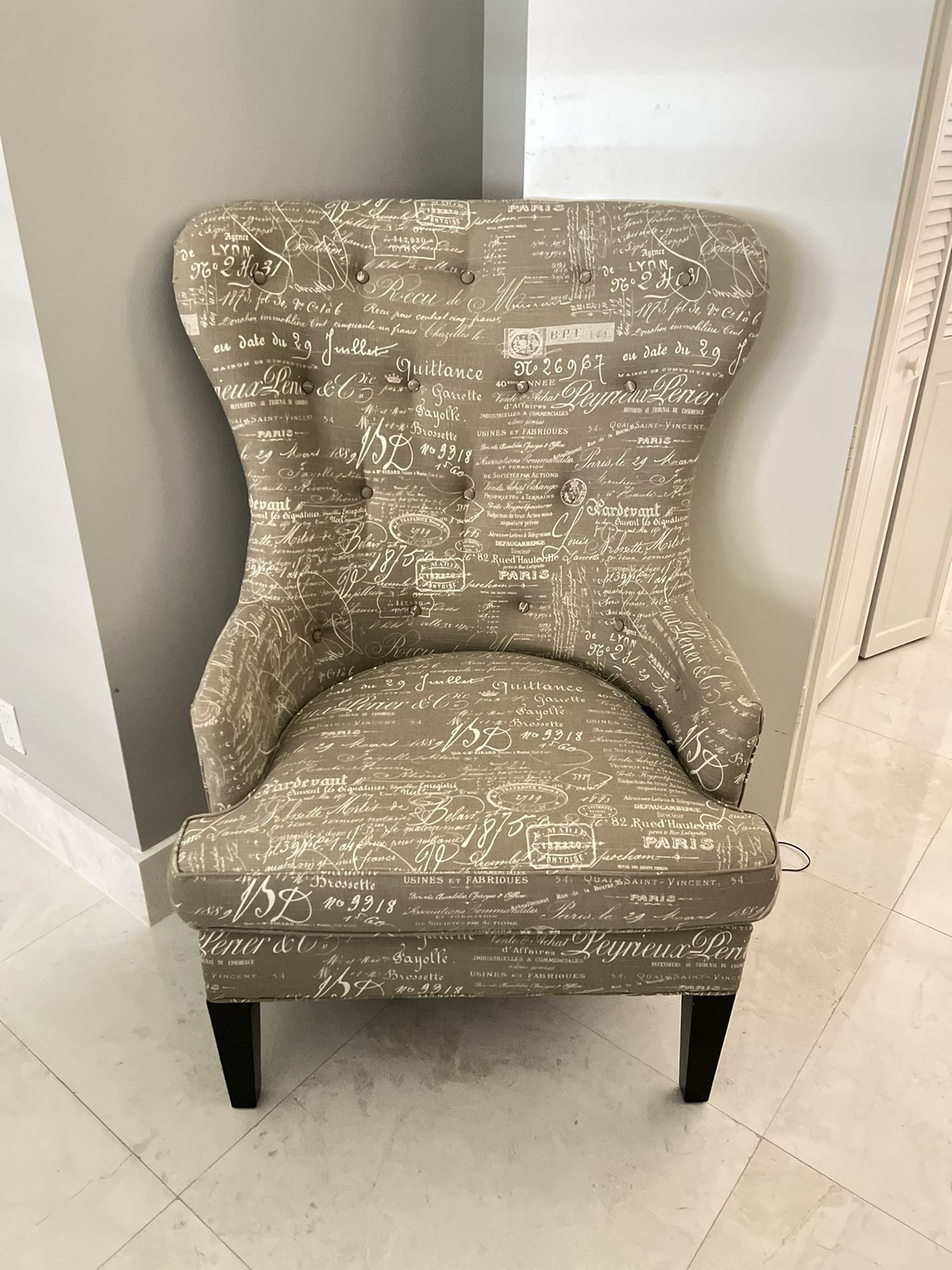 French Wingback Chair