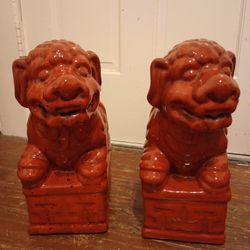 Vintage Ceramic Foo Dog Statue Pair*50.00 Firm* Home Decor Artwork