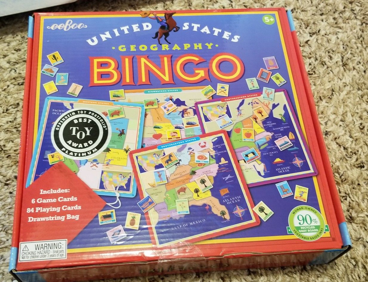 eeBoo United States Bingo, 1 EA