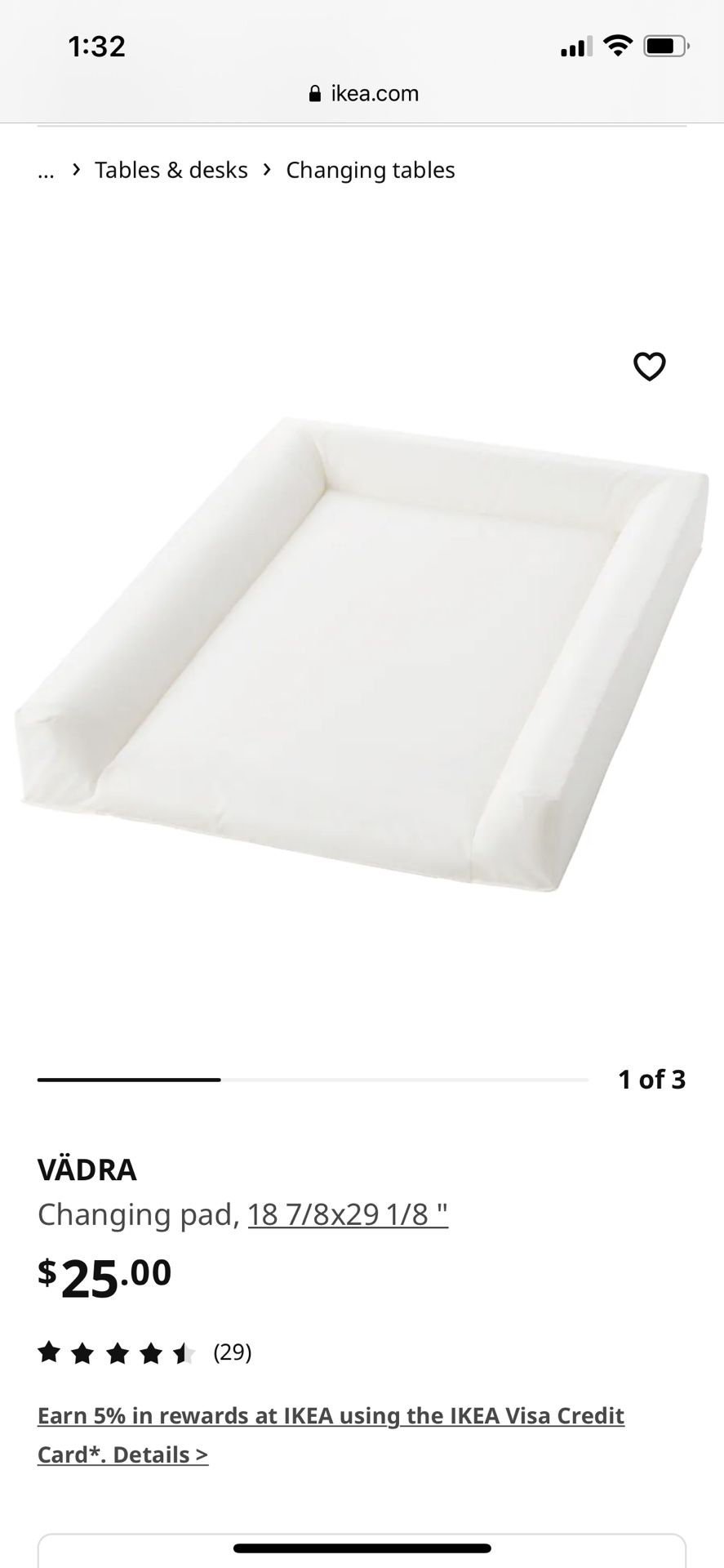IKEA Changing Table & Pad