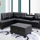 Brand New Black Sectional Sofa with Ottoman – Fast Delivery 🚚 