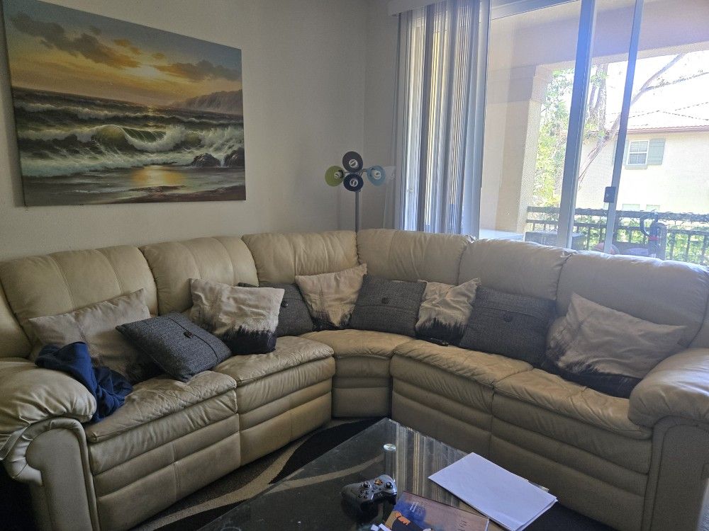 Manual Reclining Couch Sofa