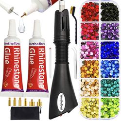Hotfix Applicator Rhinestone Glue Bedazzler Kit with Rhinestones for Crafts Clothes Shoes Fabric Clothing, Hot Fix Tool for Tumblers Plastic Glass All