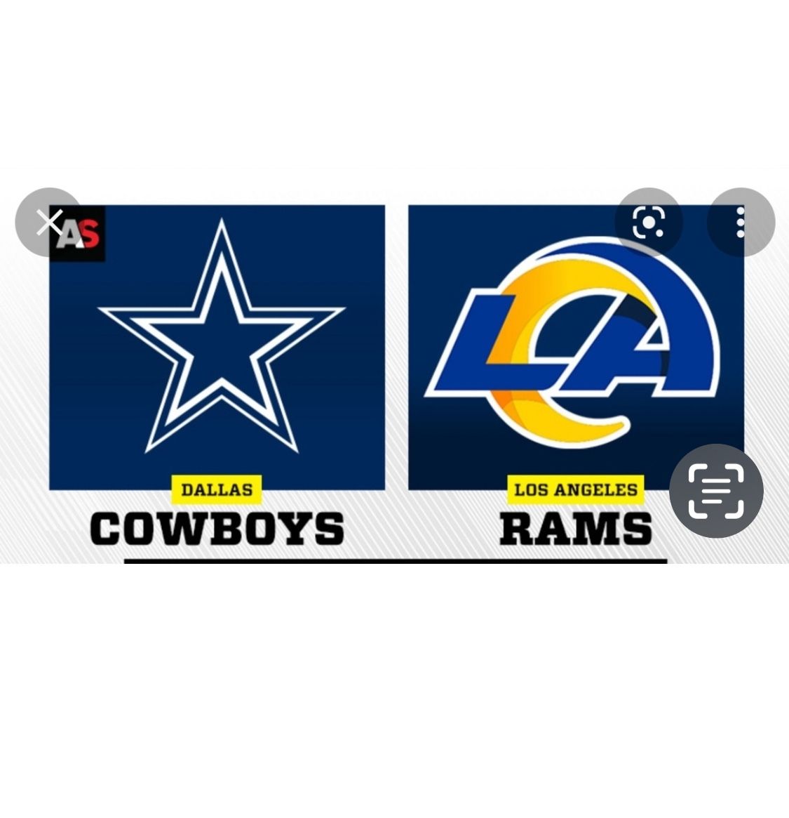 Dallas cowboys Vs LA RAMS